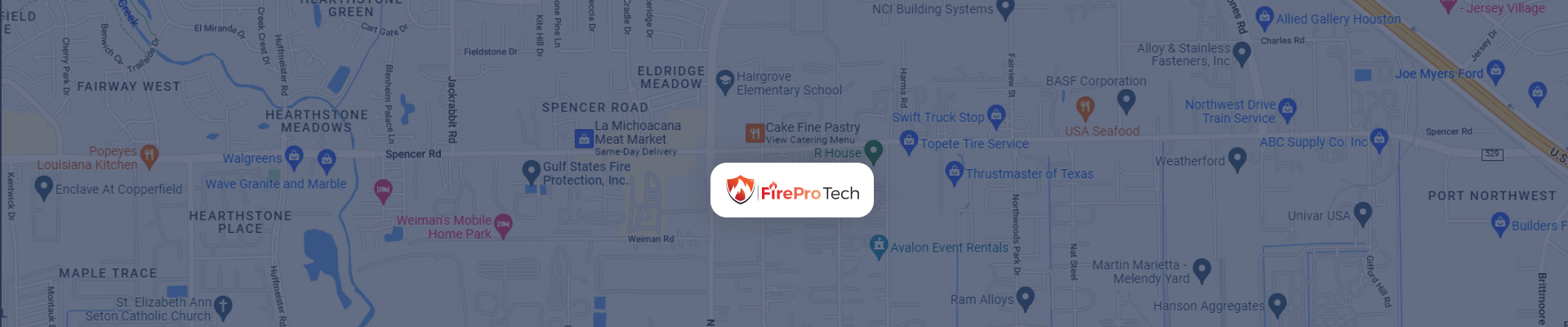 Map With Logo - FirePro Tech LLC